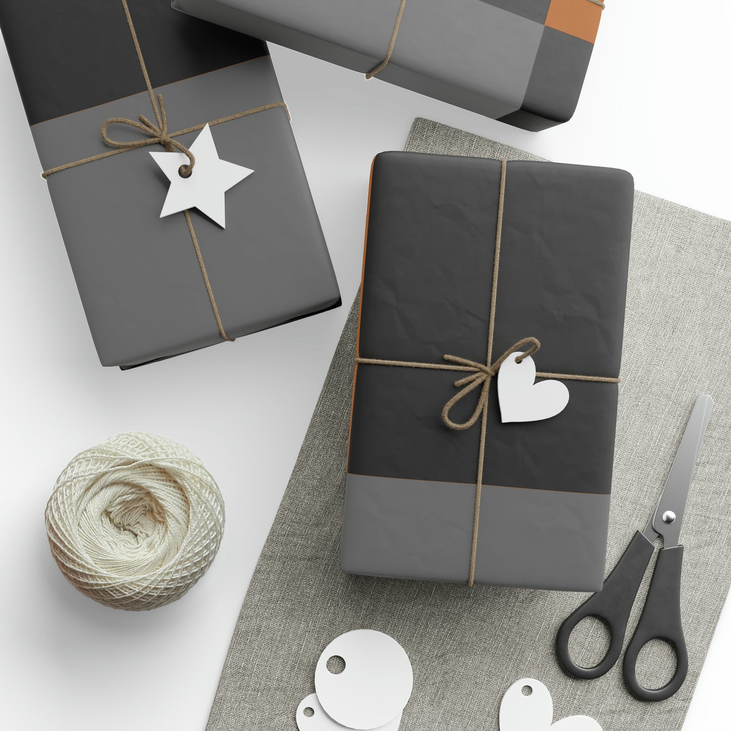 Cubic Black Wrapping Papers