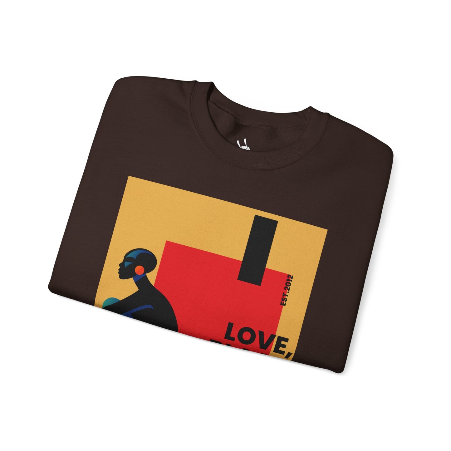 Love, Black Woman Crewneck Sweatshirt