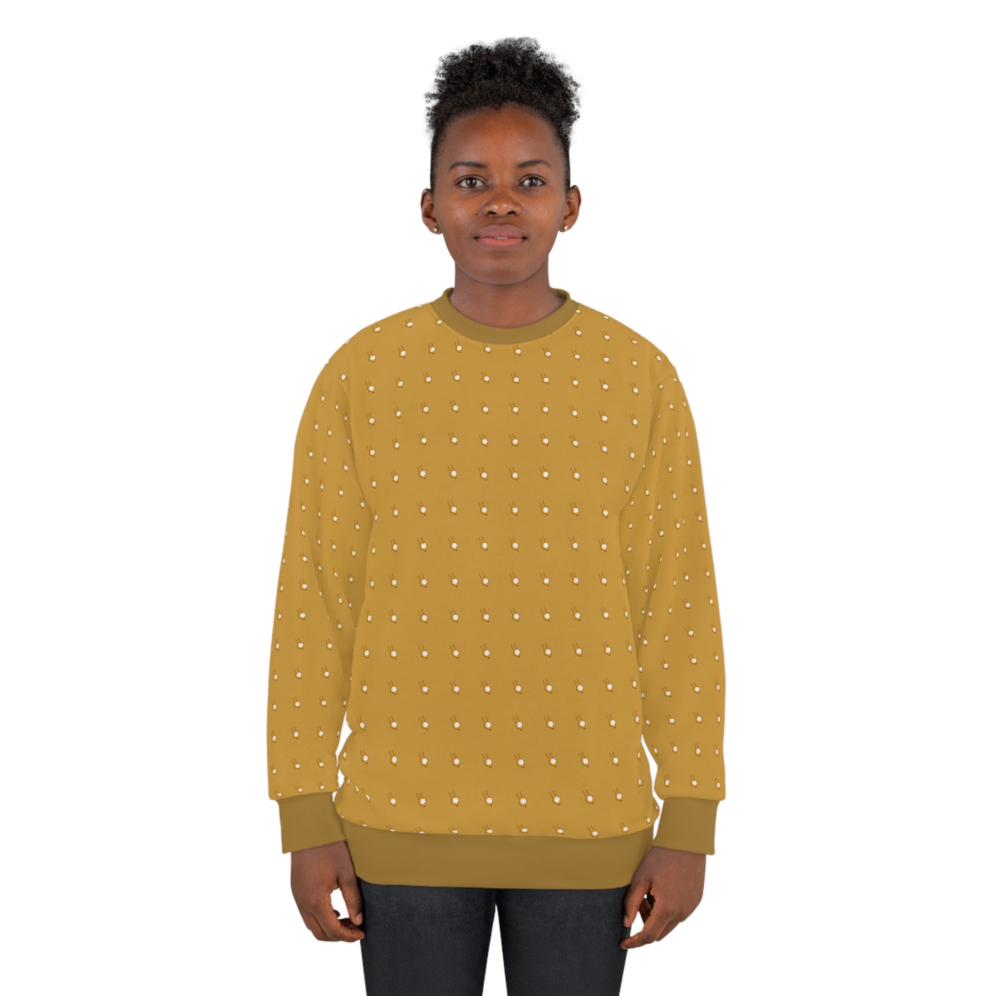 Yellow Bandit Sweater With Fleece Lining
