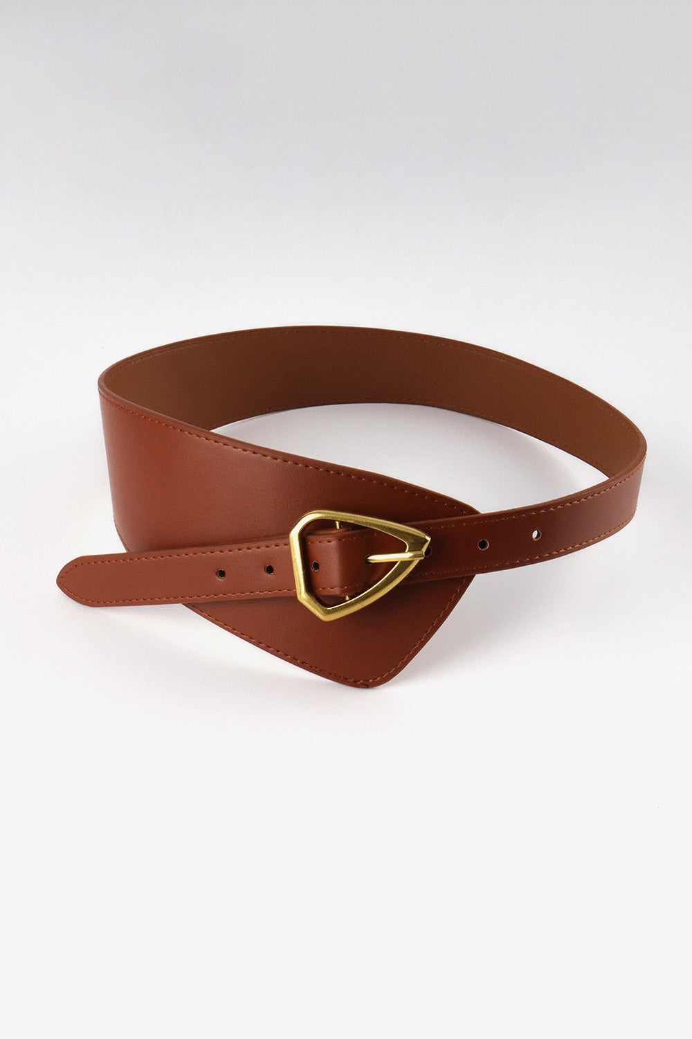 Versatile PU Belt with Adjustable Width and Sleek Buckle