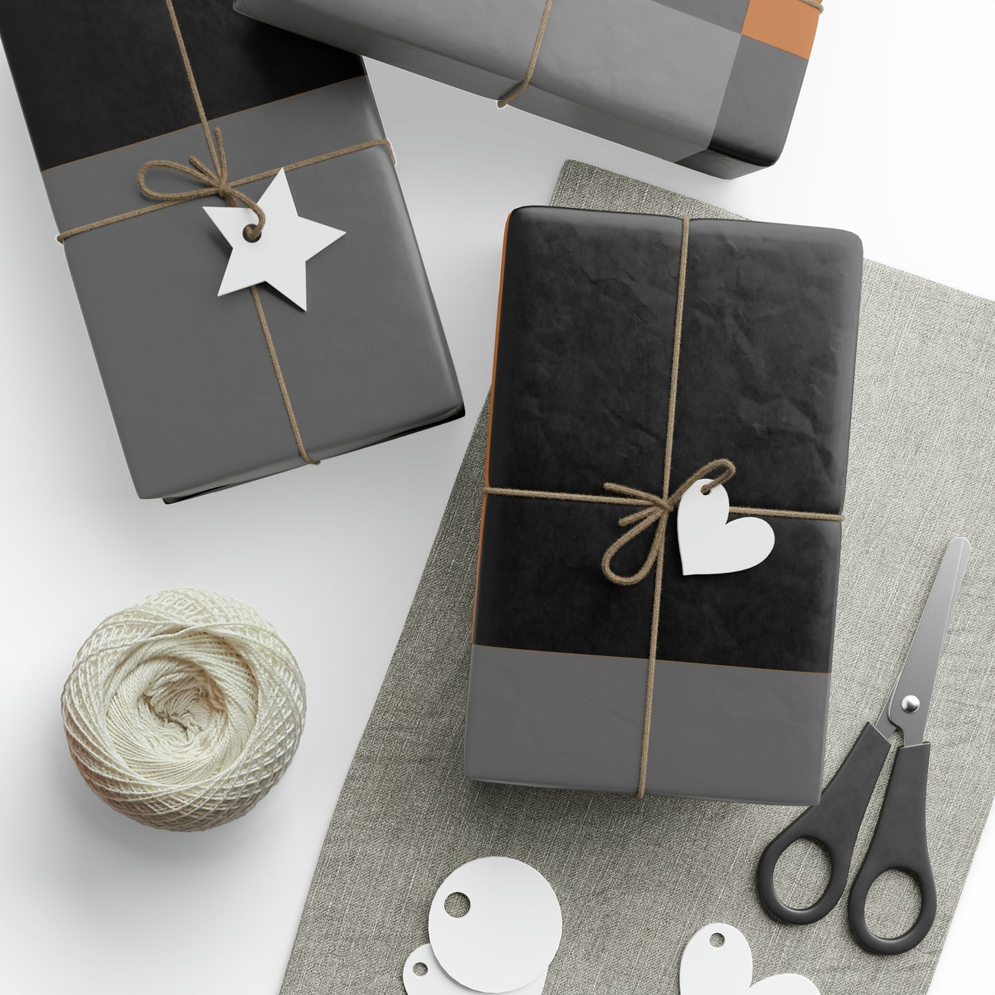 Cubic Black Wrapping Papers