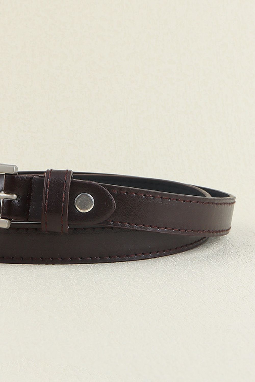 Slim PU Belt with Minimalist Buckle