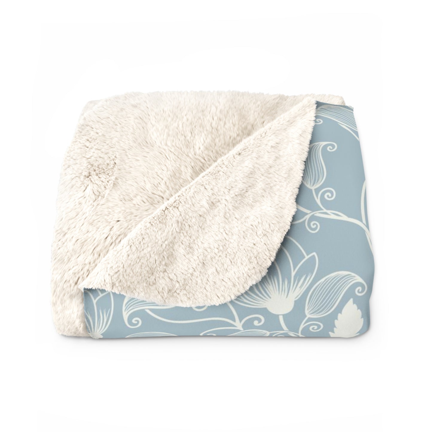 Traditionally Blue Sherpa Fleece Blanket