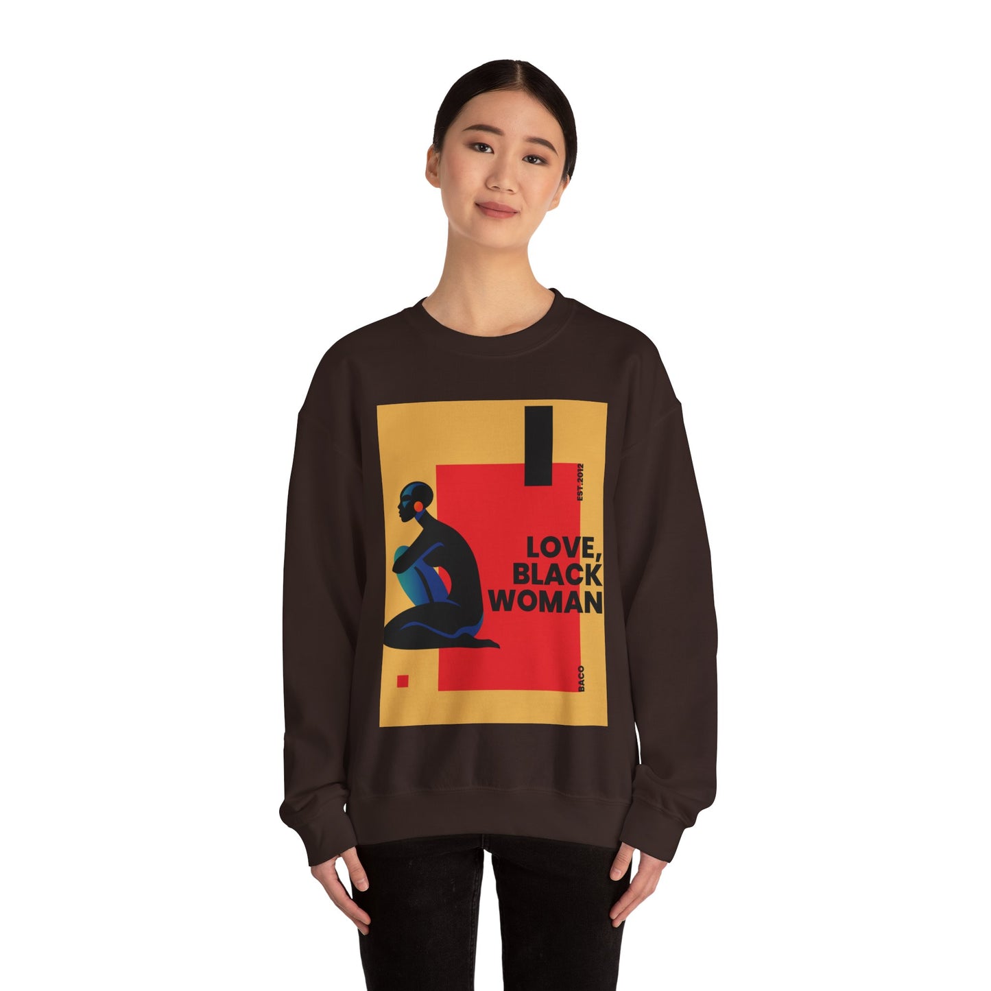 Love, Black Woman Crewneck Sweatshirt