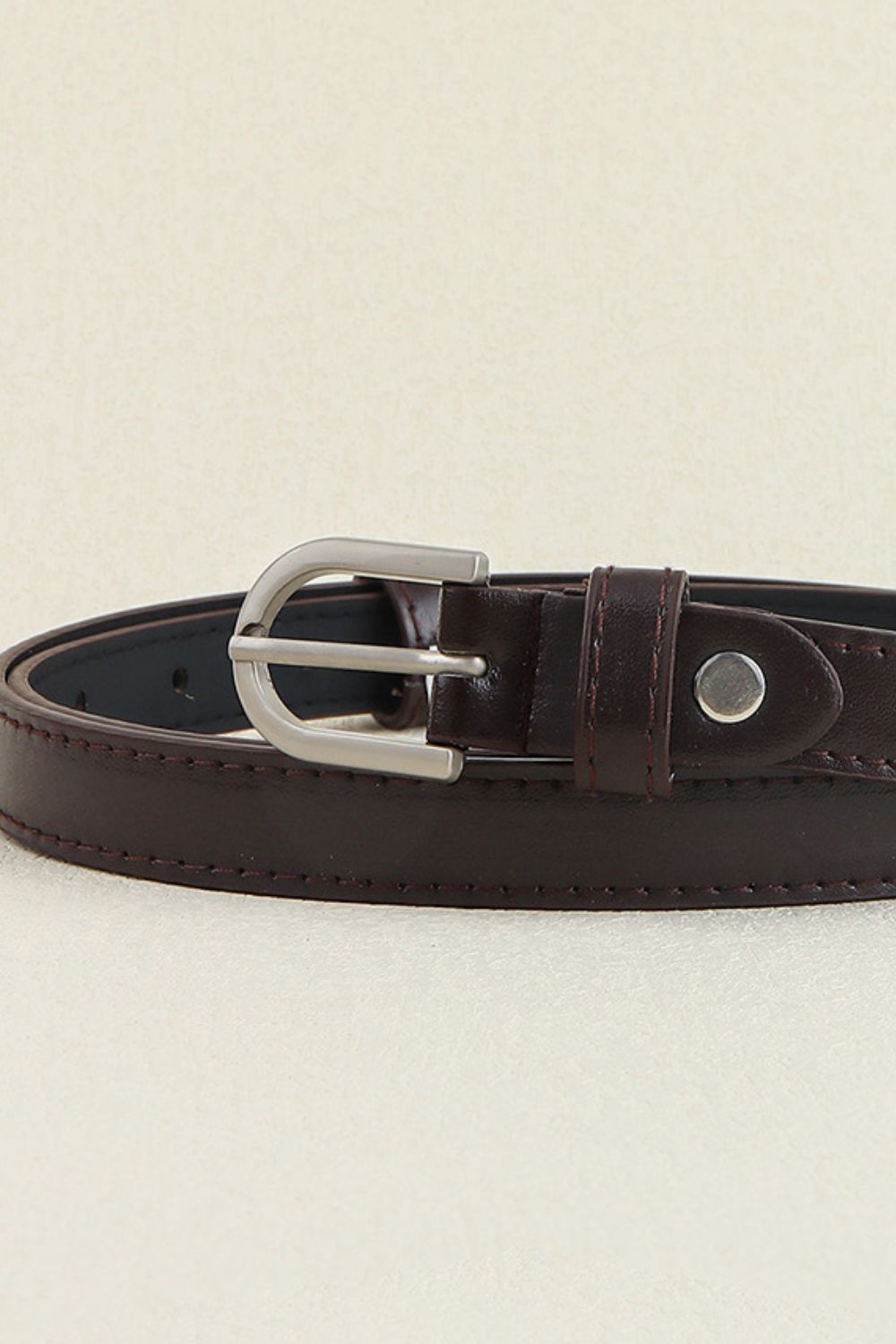 Slim PU Belt with Minimalist Buckle