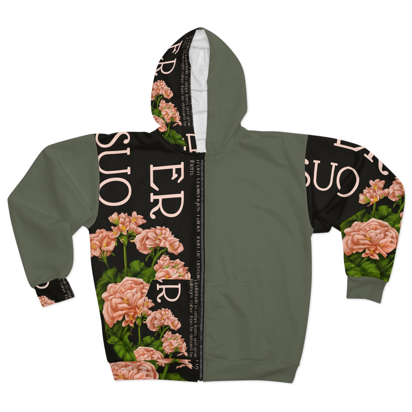 Superior Green Zip Up Hoodie