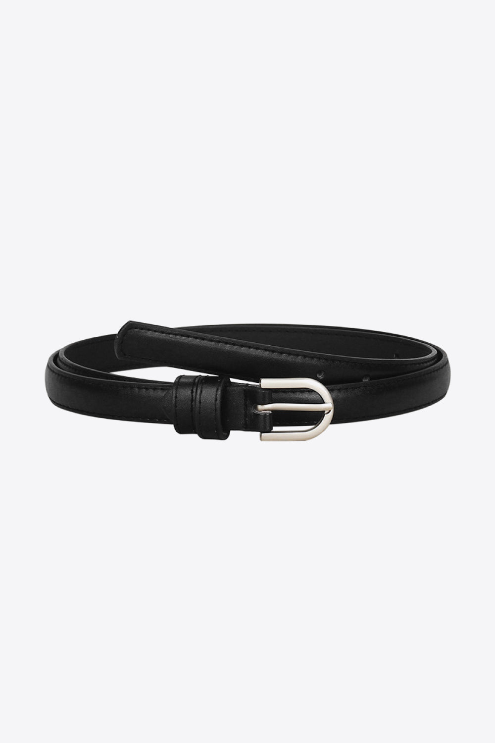 Slim PU Belt with Minimalist Buckle