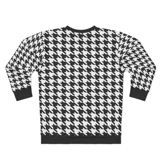 Houndstooth Fleece Inline Sweater