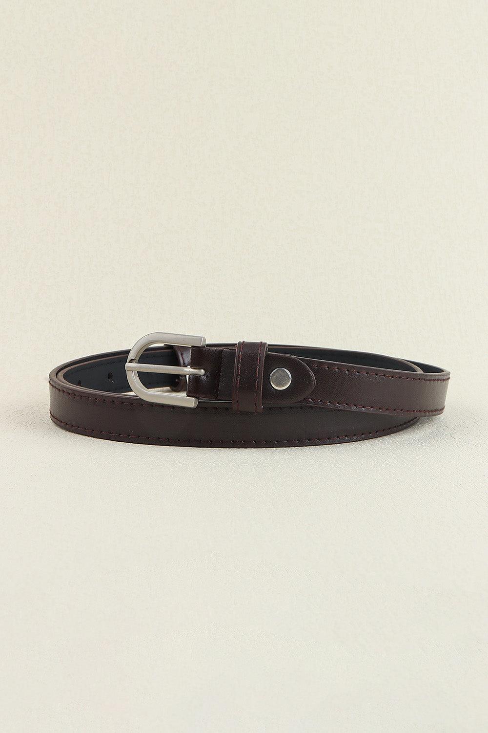 Slim PU Belt with Minimalist Buckle