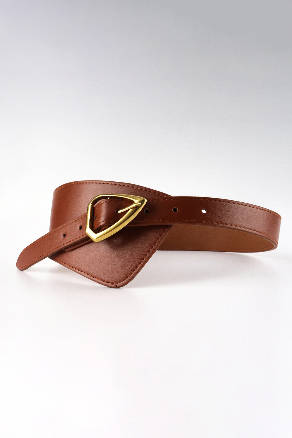 Versatile PU Belt with Adjustable Width and Sleek Buckle