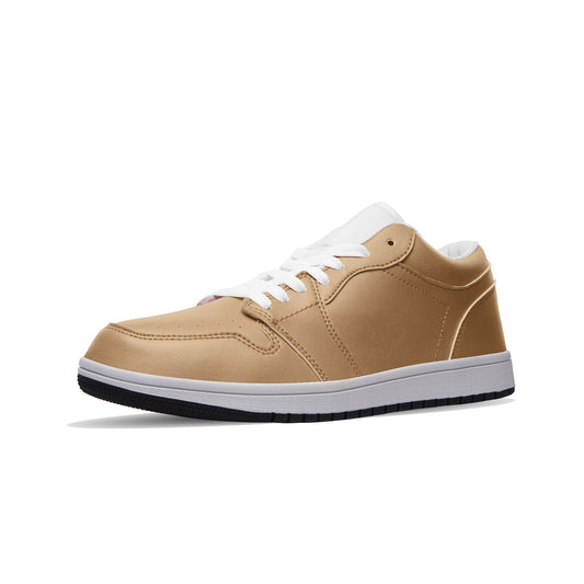 Latte Low Top Leather Sneakers