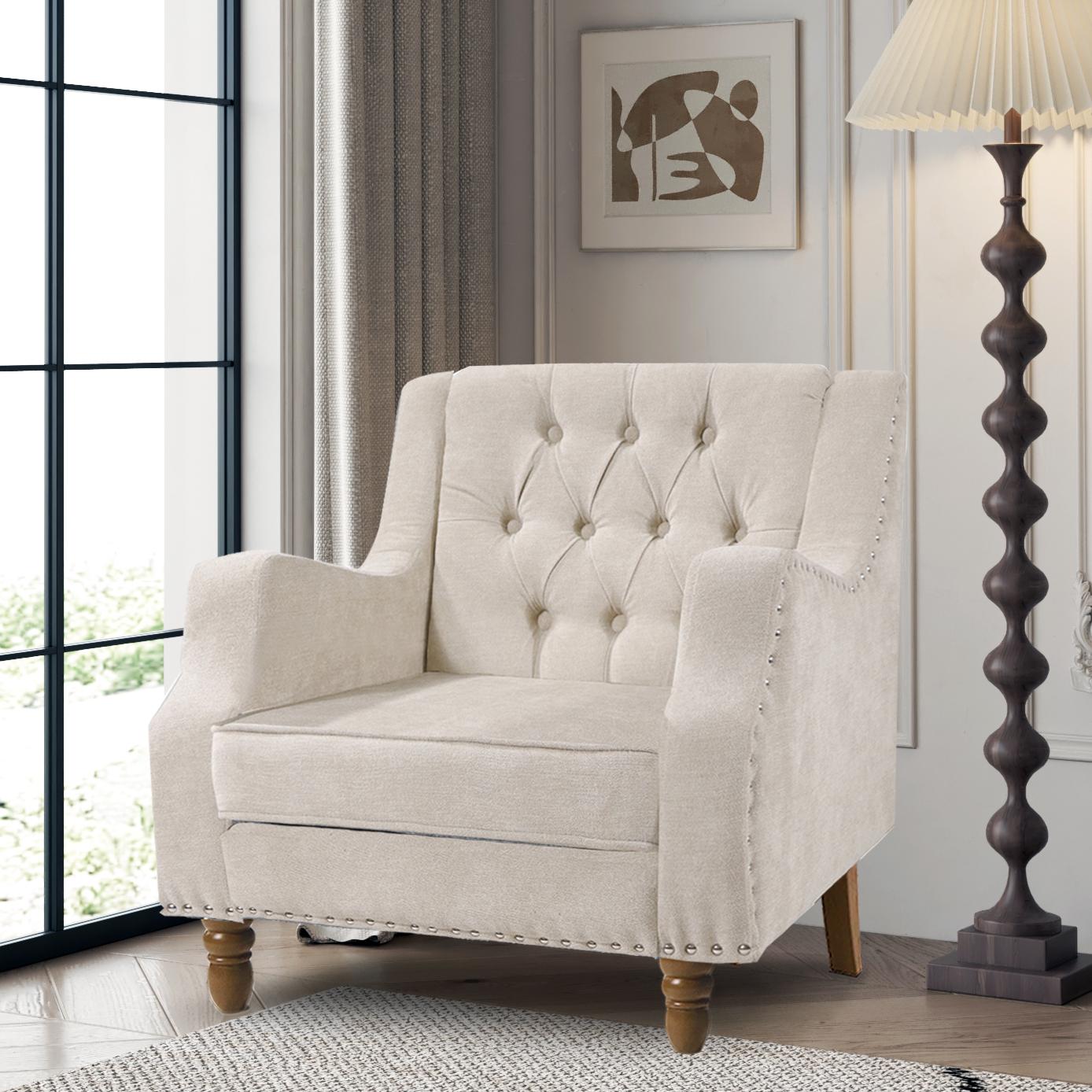 Regal Retreat Tufted Upholstered Armchair