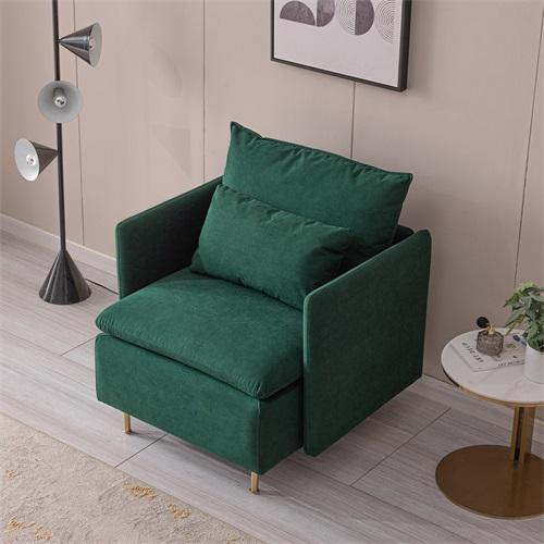 ﻿Zenith Linen Upholstered Armchair - Jade
