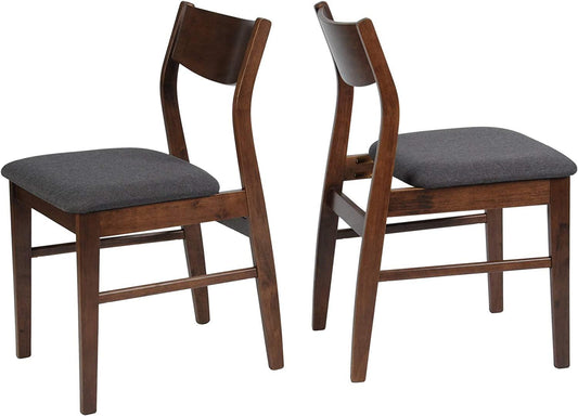 Eclipse Grey Duo: Mid Century Dining Chairs Set