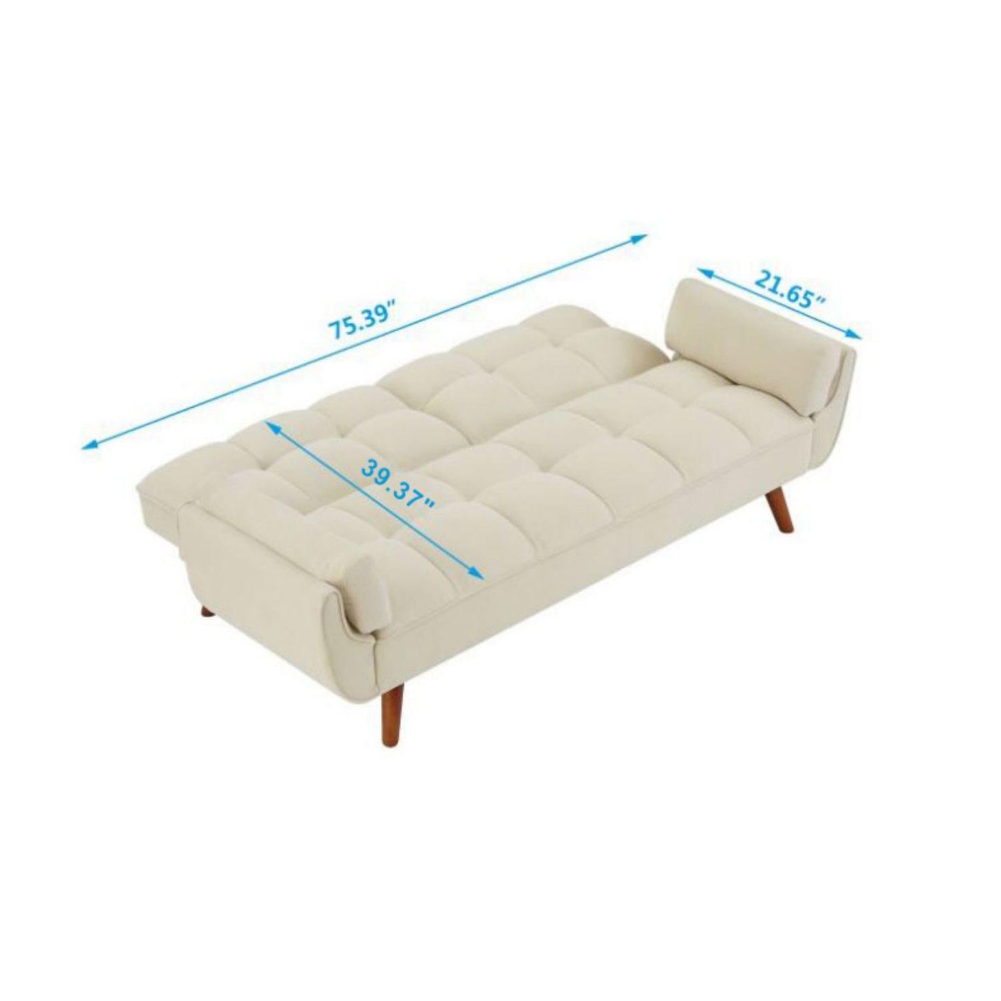 FlexiGlam Adjustable Backrest Sofa - Linen Beige