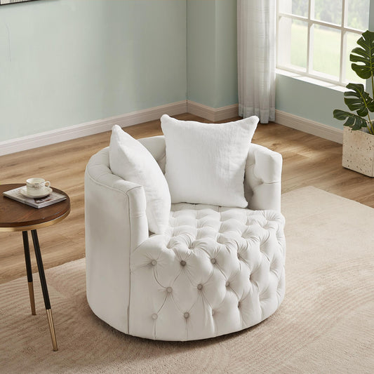 VersaSpin Velvet Elegance Chair - Ivory