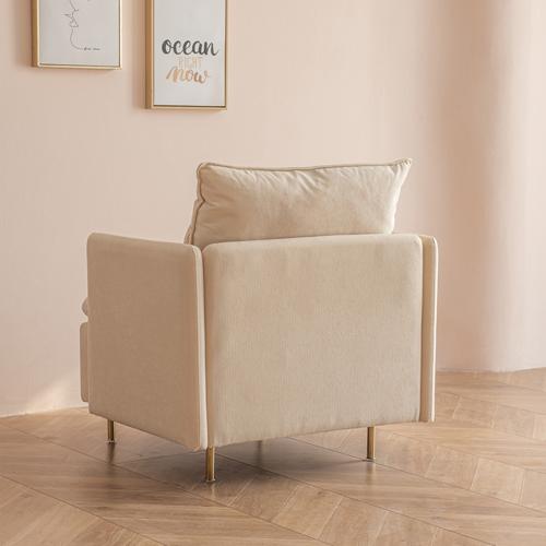 ﻿Zenith Linen Upholstered Armchair - Sand