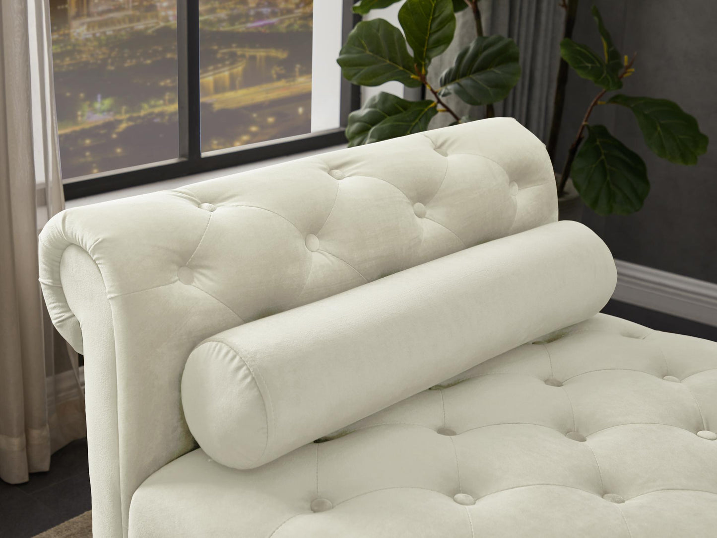 Tranquility Stretch Grand Chaise - Ivory