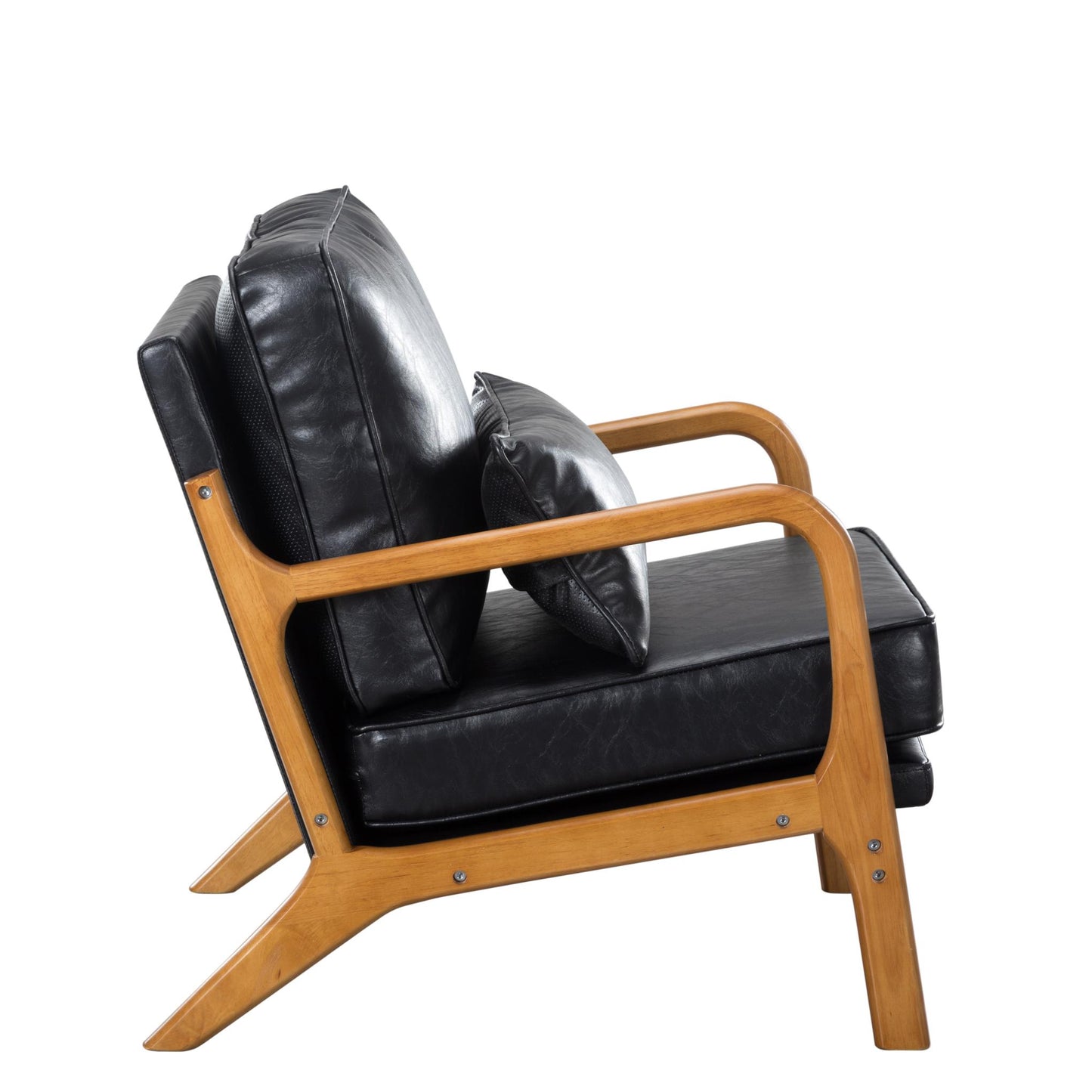 UrbanLeather Throne Accent Chair